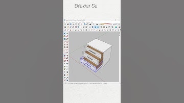 How to model Drawer Cabinet in SketchUp Pt. 1 #sketchuptutorial #3ddesign #shorts #sketchup_core