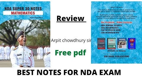 SUPER 30 NOTES BY ARPIT CHOWDHURY 🔥|BEST NOTES FOR NDA EXAM MATH🔥| FREE PDF DOWNLOAD |❤️❤️