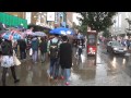 (HD) Walking in heavy rain in London (on Camden Market High Street) - 24th August 2013