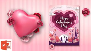 Cara Membuat Kartu Ucapan Hari Valentine | Valentine Day Greeting Card di PowerPoint | Eps. 1 screenshot 2