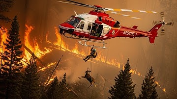 Brave Rescue Team Saves 🚒 a Deer 🦌 Trapped in a Burning 🌲 Forest 🔥