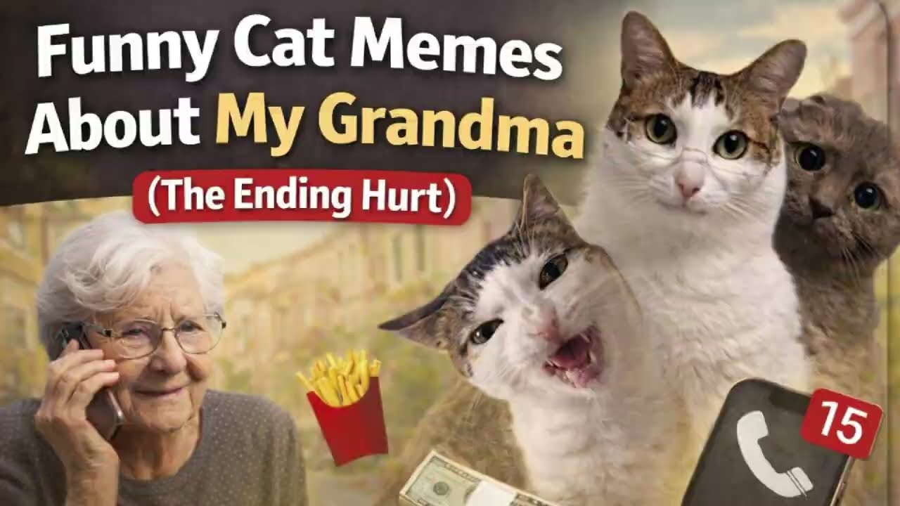 Funny cat memes about Grandma 👵 ( The ending hurt💔)
