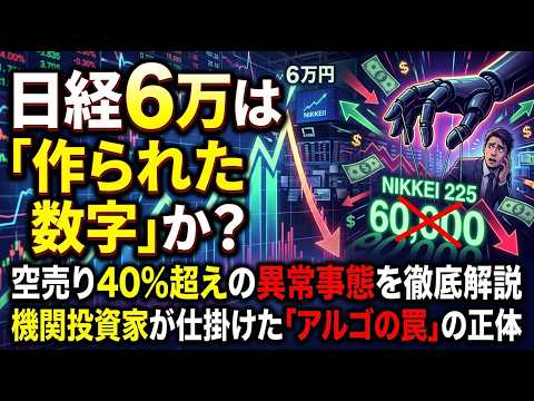 日経6万は「作られた数字」か？空売り40％超えの異常事態を徹底解説機関投資家が仕掛けた#「プロの裏側」，#「7つのタブー」