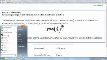 Evaluating an exponential function that models a real world situation