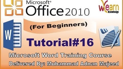 Tutorial-16 Line and Paragraph spacing ms word 2010 for beginners in Urdu/Hindi WLK