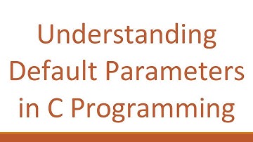 Understanding Default Parameters in C Programming