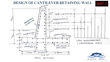 DESIGN OF CANTILEVER RETAINING WALL || PART-2