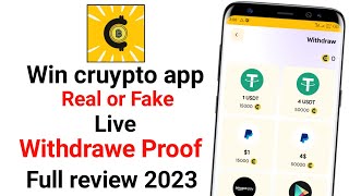 Win Crypto App Review lINew PaypalEarning Apps lIWin Crypto Earn Usdt &Rewards IIBitcoin Earning App screenshot 1