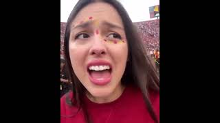 liv enjoying football!! #USC #oliviarodrigo