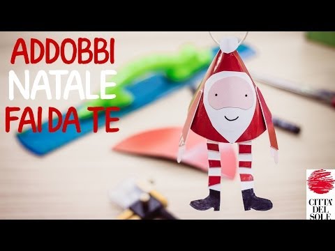 Addobbi Natale fai da te di carta per bambini: Babbo Natale