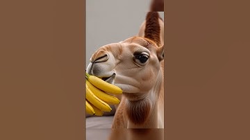 The camel saved the banana plant from drying up by watering it 😭💛#ai #banana #save #camel #water