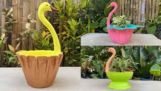 The 3 Shape Of Duck Flower Cement Pots  Home Garden Decoration Idea