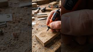 Mini Wood Engraving Pen 🔥 Tiny Tool Big Power | Satisfying Wood #shorts #ytshorts #viralshorts