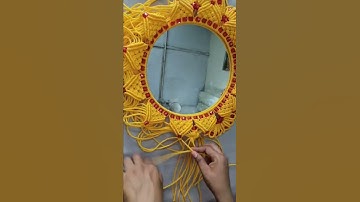 macrame round mirror#ytshorts#macrameart #newdesign full video coming soon !