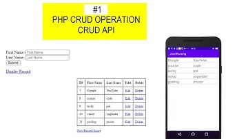 Android Studio | #1 PHP MySQL database | crud opera API | PHP to JSON covert