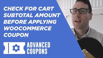 Check For Cart Subtotal Amount Before Applying WooCommerce Coupon