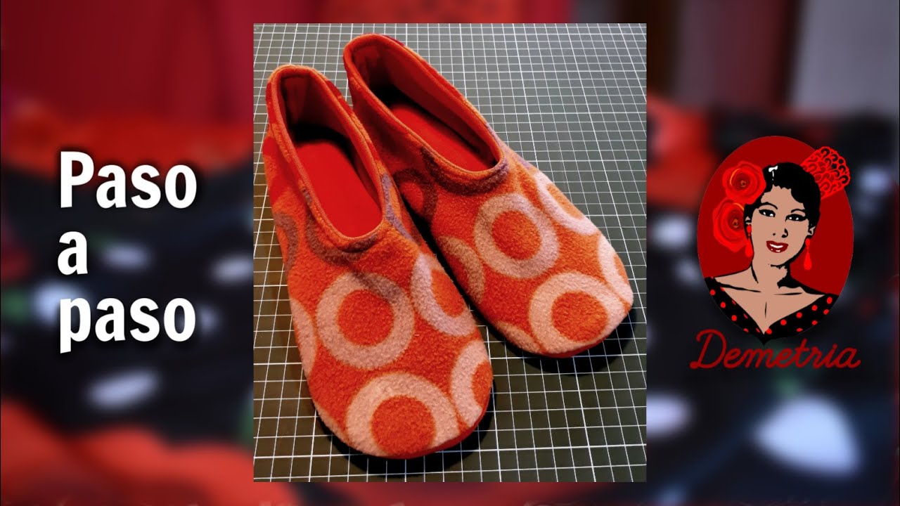 Pantuflas PATITAS - Zapatillas de andar por casa - PASO A PASO con MOLDE/PATRÓN GRATIS