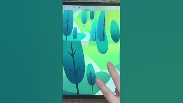 簡易清新小草原  #procreate #如何繪製 #procreateart #繪畫教程