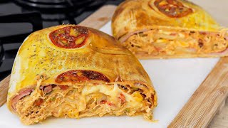 LANCHÃƒO DE FRANGO PRÃTICO | MASSA DE APENAS 2 INGREDIENTES | Gabriel Freitas