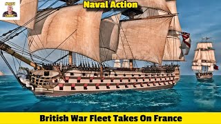 British War Fleet Takes On France In Naval Action