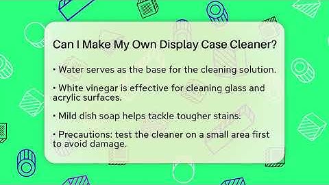 Can I Make My Own Display Case Cleaner? - The Memorabilia Zone