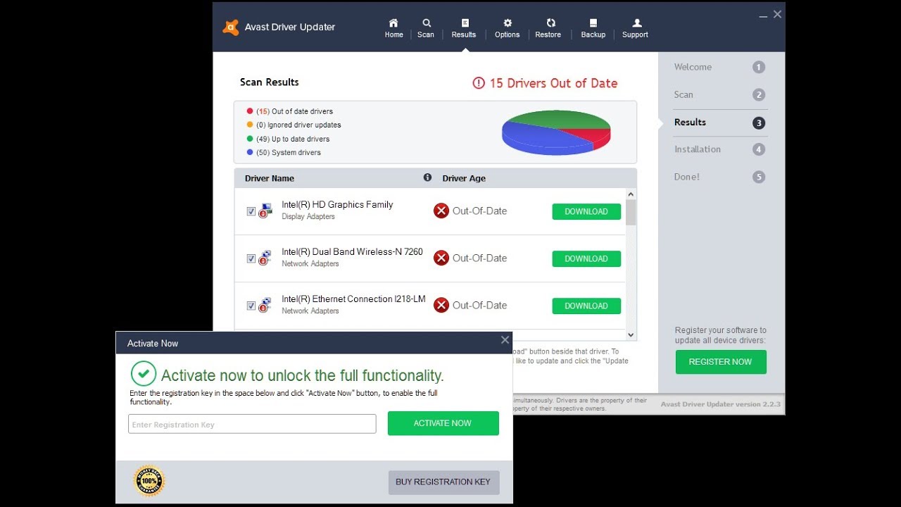 Avast driver updater key 2019