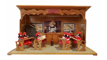 1900 French Automaton Classroom with Music Box