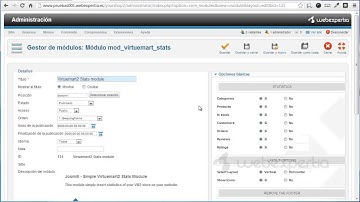 Cómo configurar el modulo Virtuemart Statistics para Virtuemart 2.0