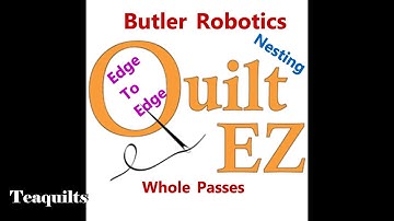 Teaquilts: Butler Robitics by Quilt EZ - Doing an Edge to Edge Design - Nesting - Sizing to Fit