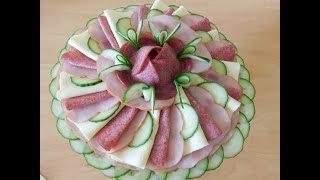 Ako Si Veľmi Rýchlo A Jednoducho Urobíte Obloženú Misu S Kvetom Zo Salámy