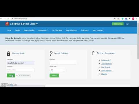 Librarika ILS - How to login and logout on member panel?
