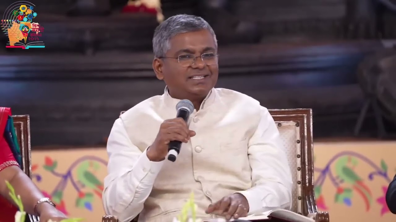 Vikas Kharage, IAS participated in a panel discussion during Vishwa Marathi Sammelan 2025