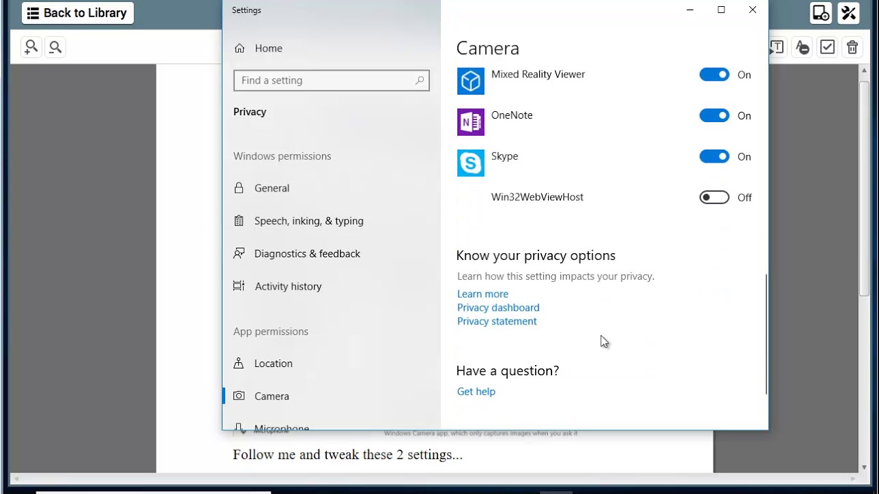 windows 10 adjust webcam settings