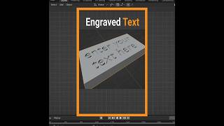 How to Create Engraved Text in Blender - Tutorial  #shorts #youtubeshorts #blender #text