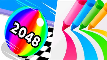 Ball Run 2048 | Pencil Rush 3D - All Level Gameplay Android,iOS Top Trailer New Walkthrough Gameplay