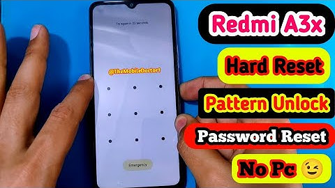 Redmi A3x Pattern Unlock 🔓| Hard Reset | Password Remove | Factory Reset  | No PC 💯