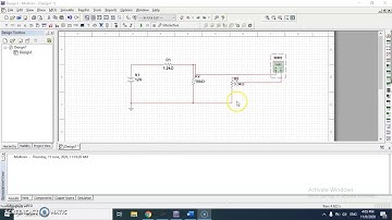 Thevenin equivalent circuit using multisim