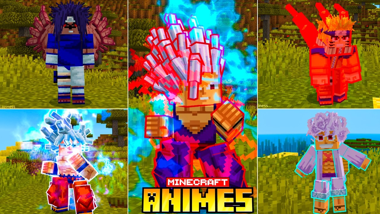 ESSA É MELHOR ADDON DE ANIMES TODOS OS TEMPOS PARA O MINECRAFT BEDROCK ...