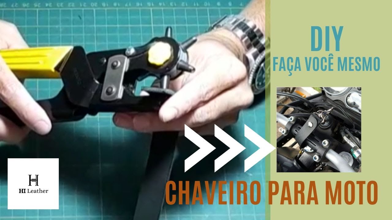 SÉRIE DIY faça você mesmo: 002 CHAVEIRO PARA MOTO by HI LEATHER