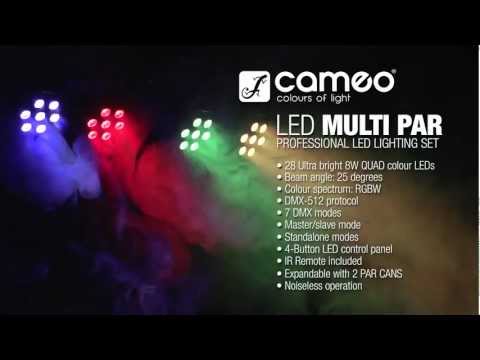 Cameo Light Multi PAR 3- Compact 28 x 8 W QUAD colour LED Lighting Set