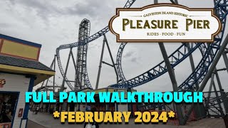 Galveston Island Historic Pleasure Pier | Full Park Walkthrough | February 2024