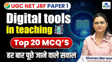UGC NET JRF Paper 1 | Digital Tools in Teaching | Top 20 MCQs | Apni University | Simran Ma’am