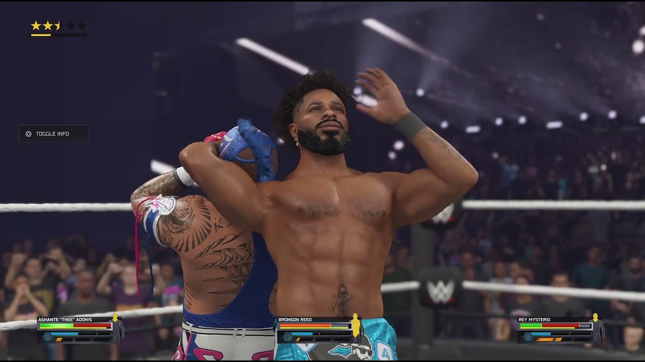 WWE 2K25 NXT Ashante “Thee” Addnis vs. Bronson Reed vs. Rey Mysterio