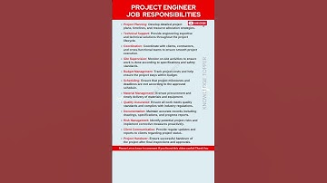 Project Engineer Responsibilities | Project Engineer Roles and Responsibilities