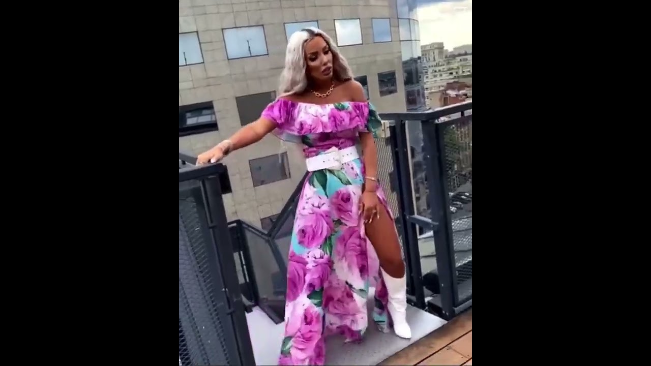 Elegante abito a stampa floreale , no cintura