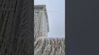 Lake Erie homes covered in ice after historic storm