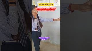 science activity binocular vision and monocular vision #vision #sciencefacts #scienceexperiment