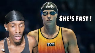 Sports Fan Reacts To Swimmer Katie Ledecky For The First Time!