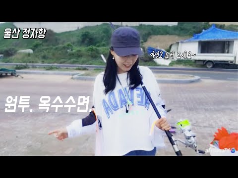 <strong>정자항</strong> 옥수수 맛집 아잉2 포인트 옥수수면 먹고들 가~ fishing aing2 [여자 낚시꾼 아잉2]