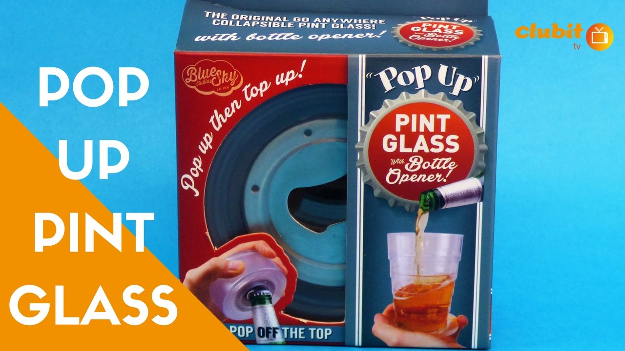 Pop-Up Pint Glass With Bottle Opener
